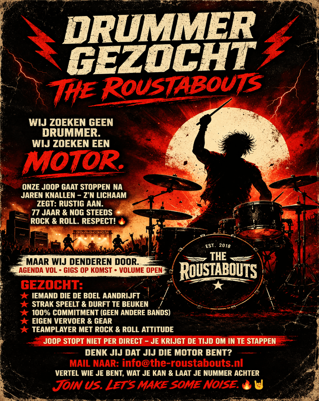 Drummer gezocht voor rockband!
